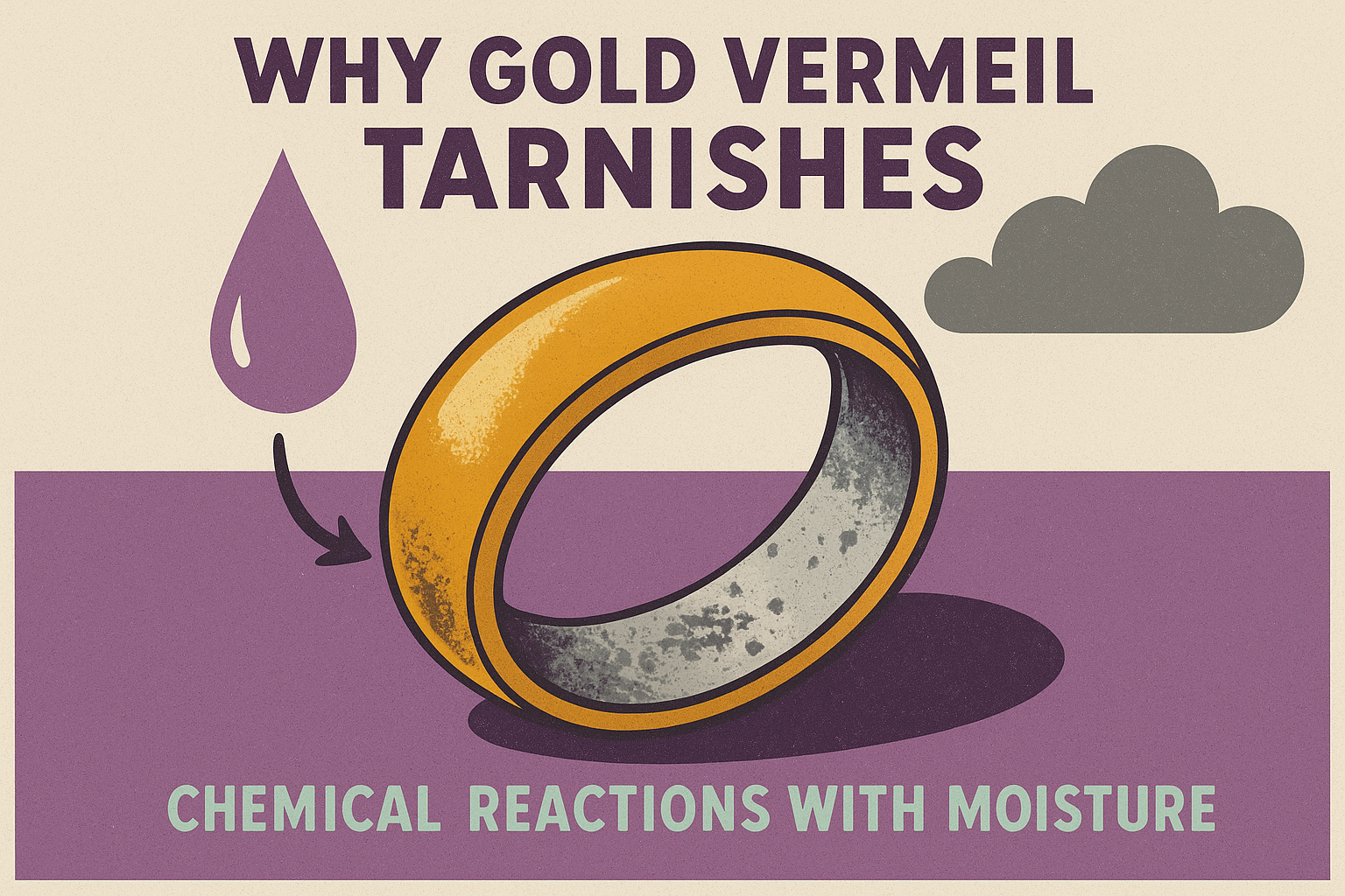 Why gold vermeil tarnishes over time