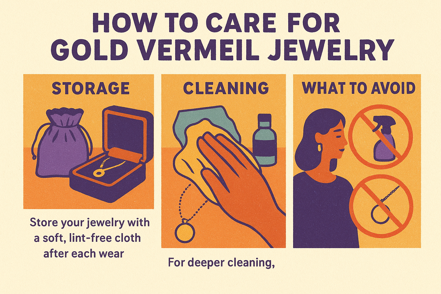 How to care for gold vermeil jewelry