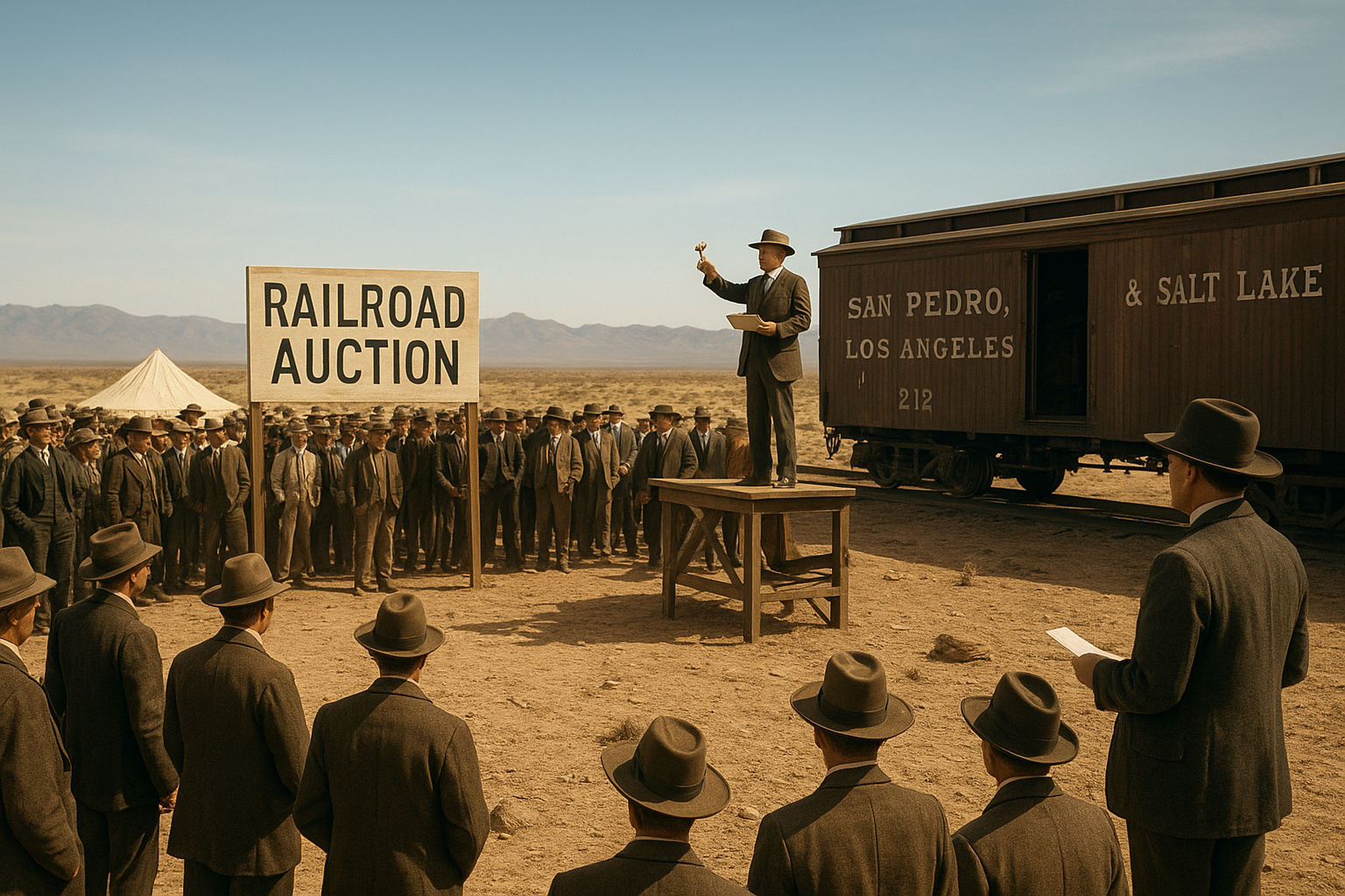 The railroad auction that founded a city