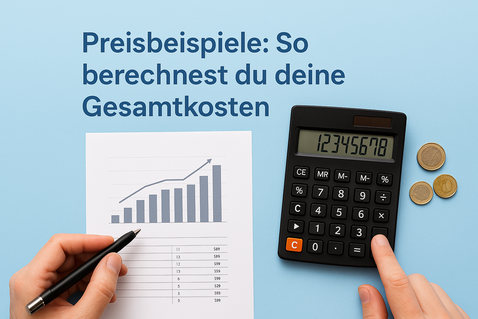 Preisbeispiele: So berechnest du deine Gesamtkosten