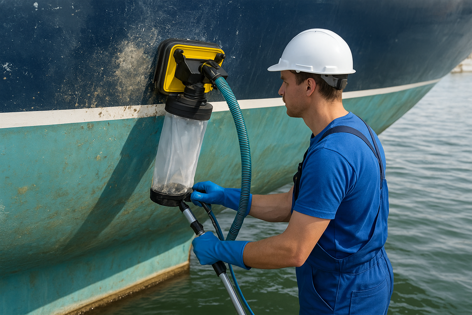 2. Capture-and-filter in-water hull cleaning tools
