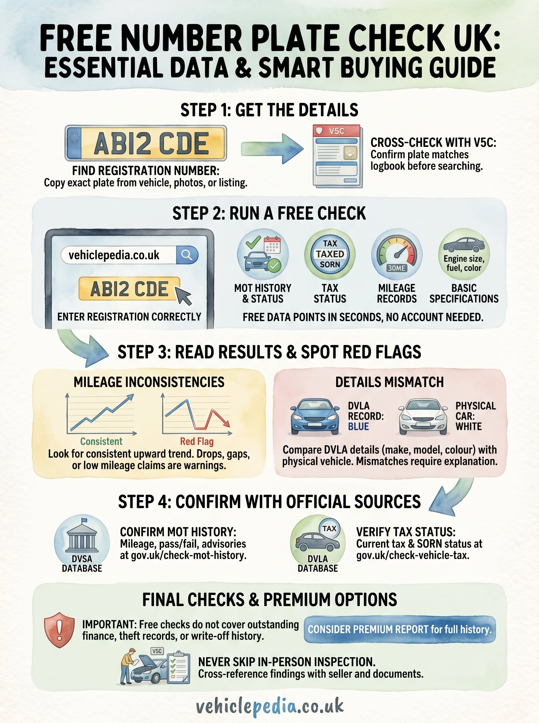 free number plate check uk infographic