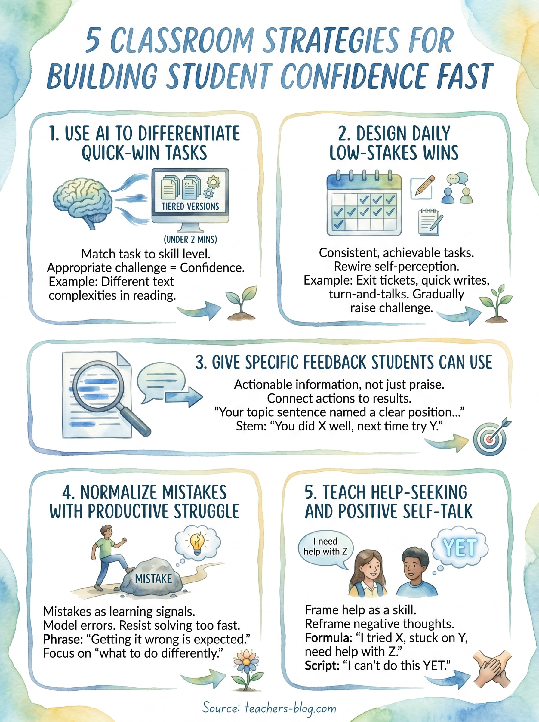 building student confidence infographic
