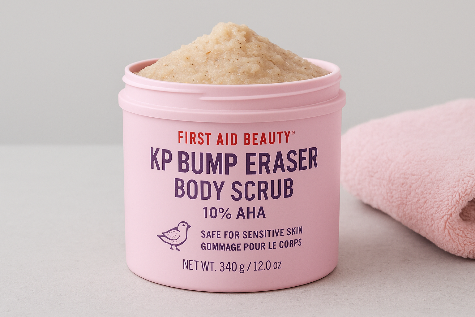 1. First Aid Beauty KP Bump Eraser Body Scrub 10% AHA