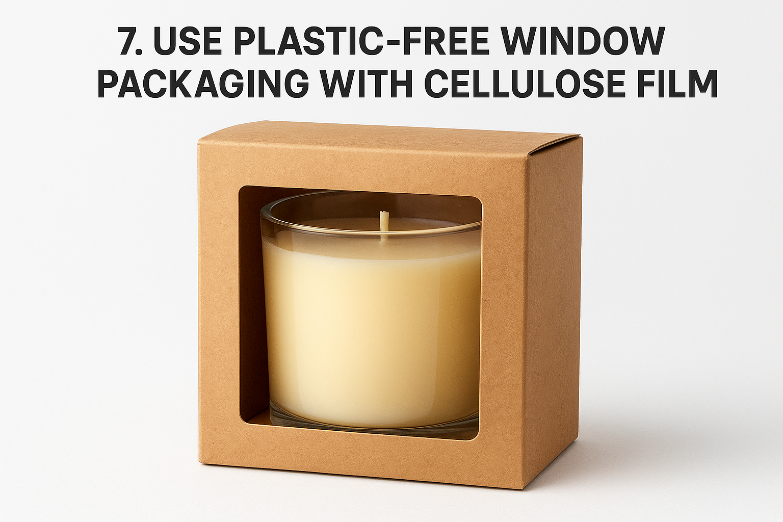7. Use plastic-free window packaging with cellulose film
