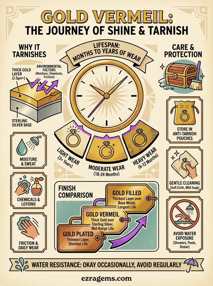 does gold vermeil tarnish infographic