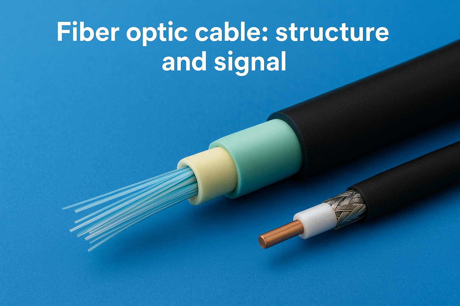 Fiber optic cable: structure and signal