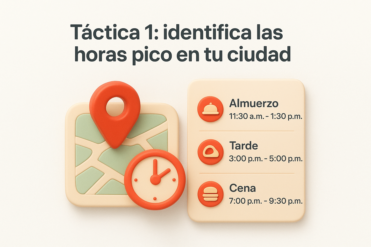 Táctica 1: identifica las horas pico en tu ciudad