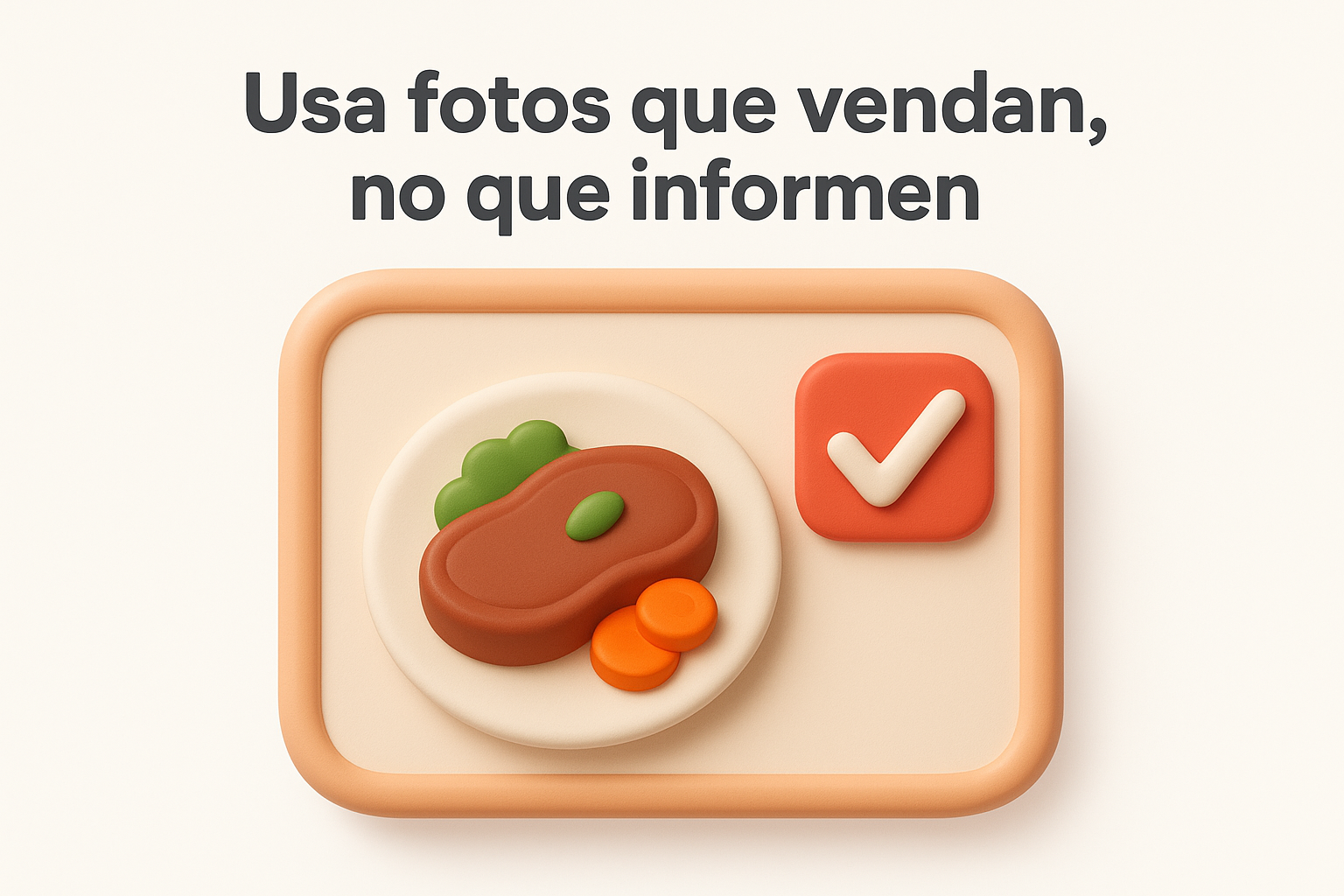 Usa fotos que vendan, no que informen