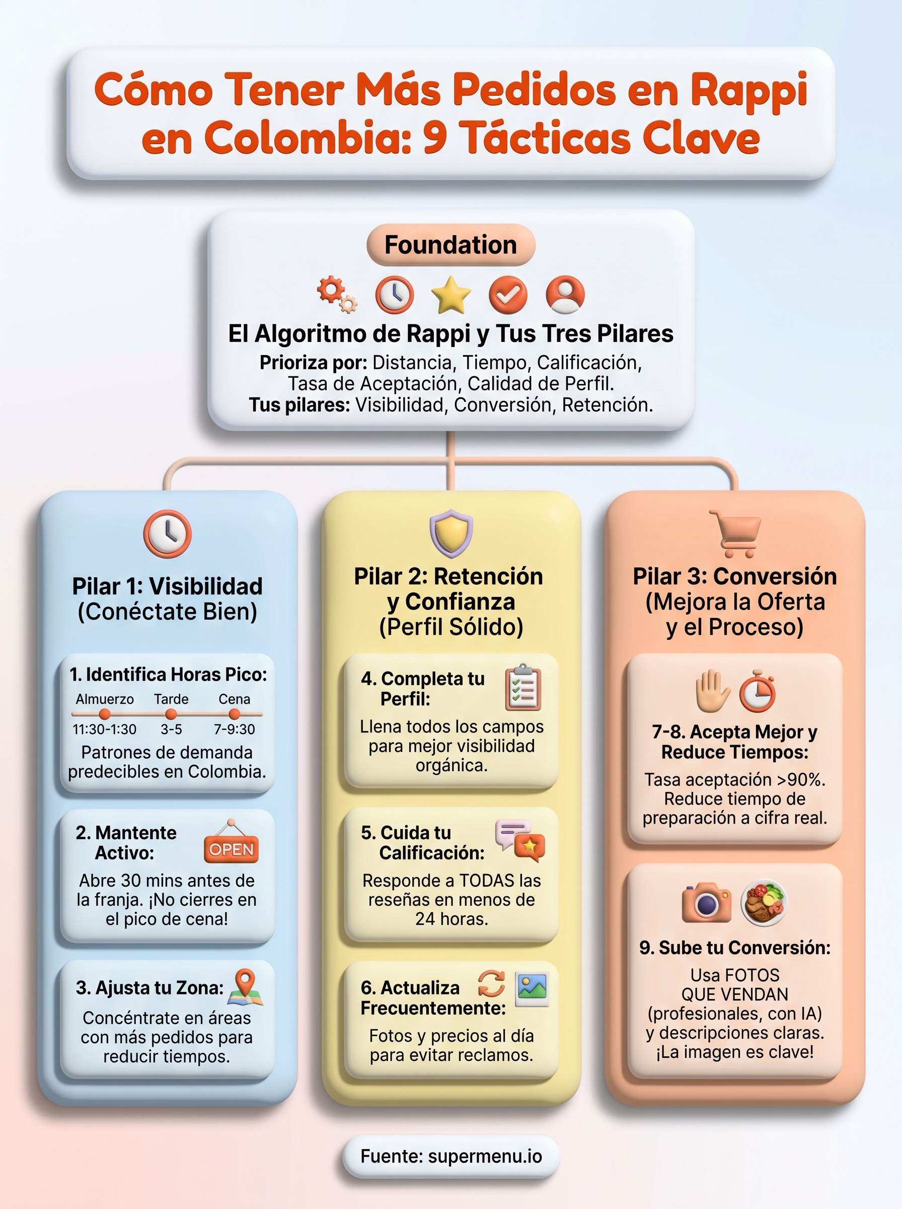 cómo tener más pedidos en rappi infographic