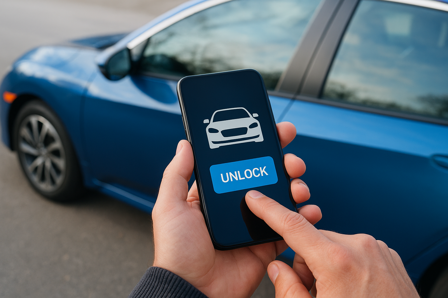 4. Your car app or connected service remote unlock