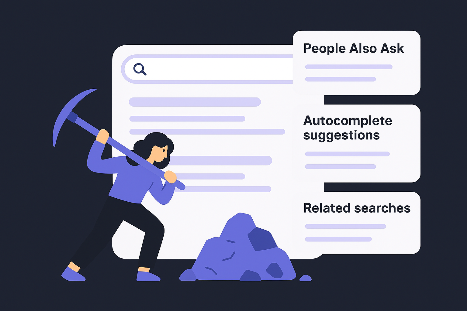 Mine the SERPs for queries tools miss