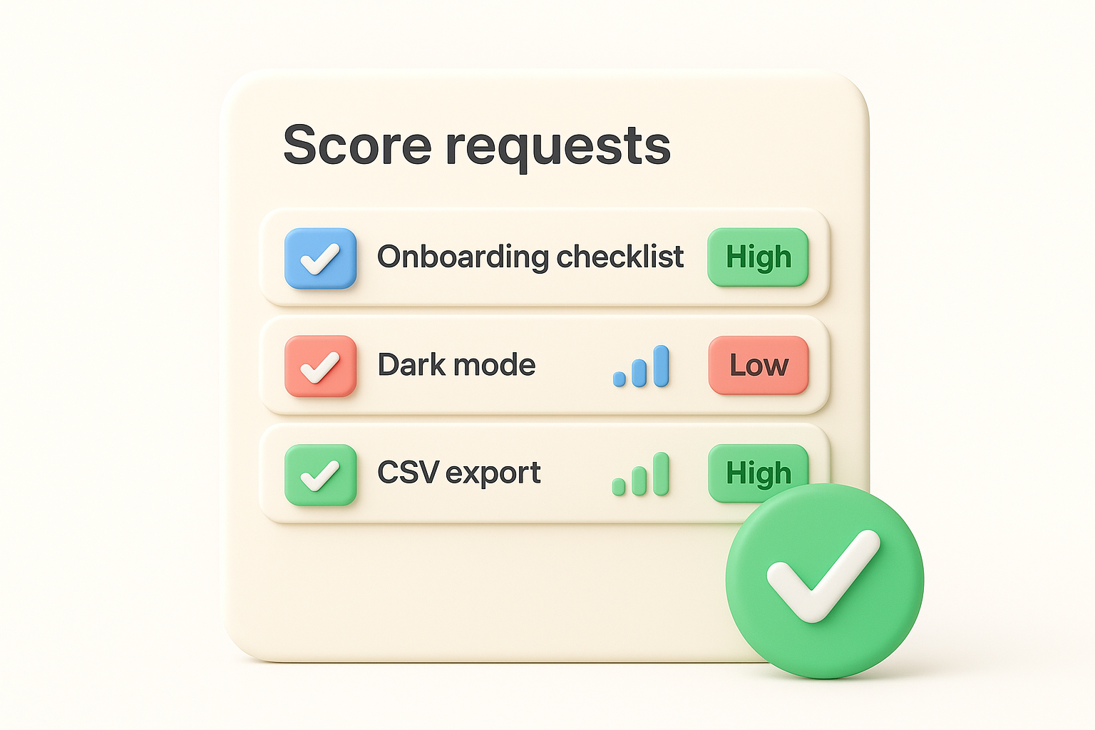 Score requests against your outcomes
