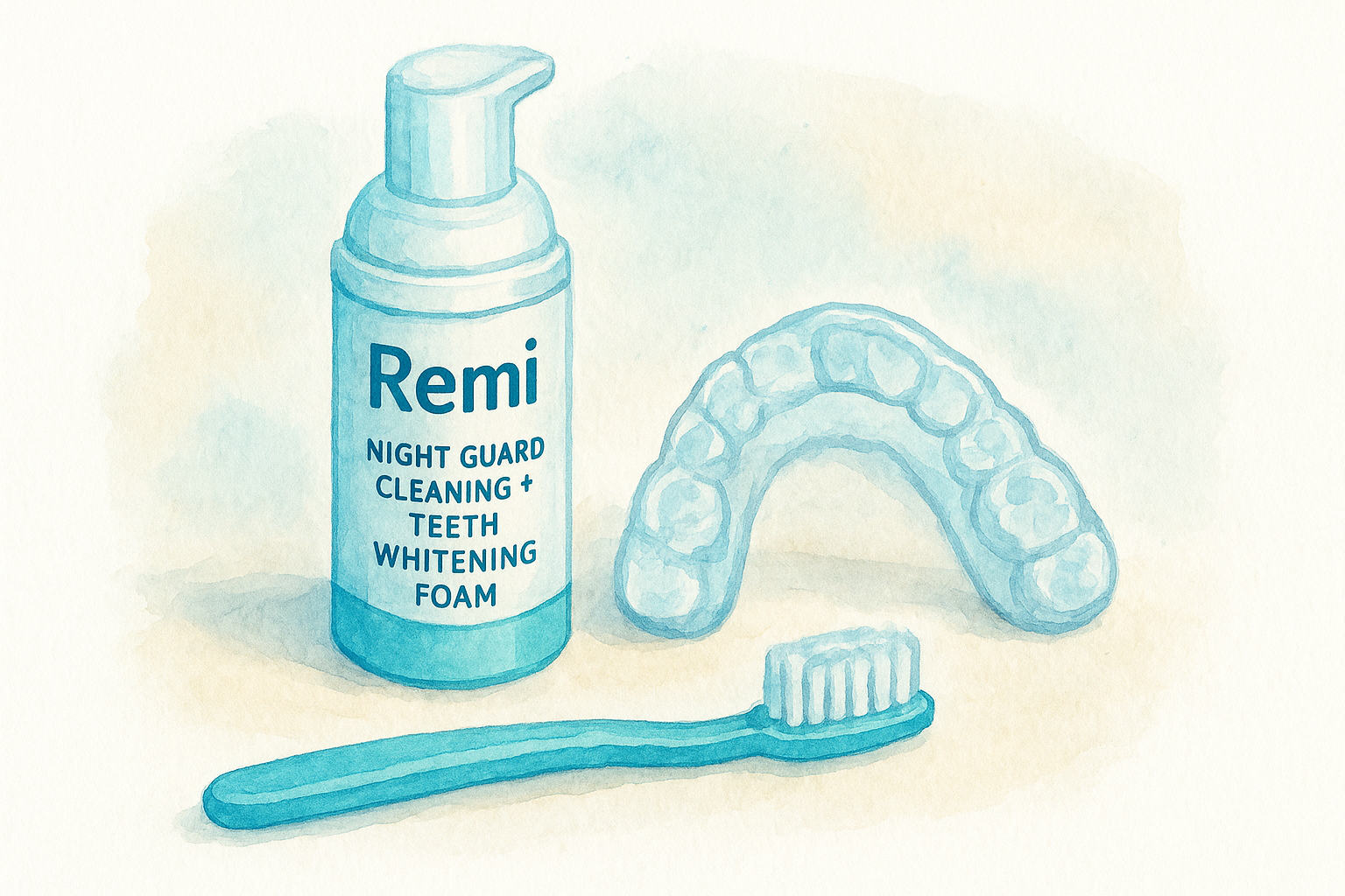 1. Remi Night Guard Cleaning + Teeth Whitening Foam