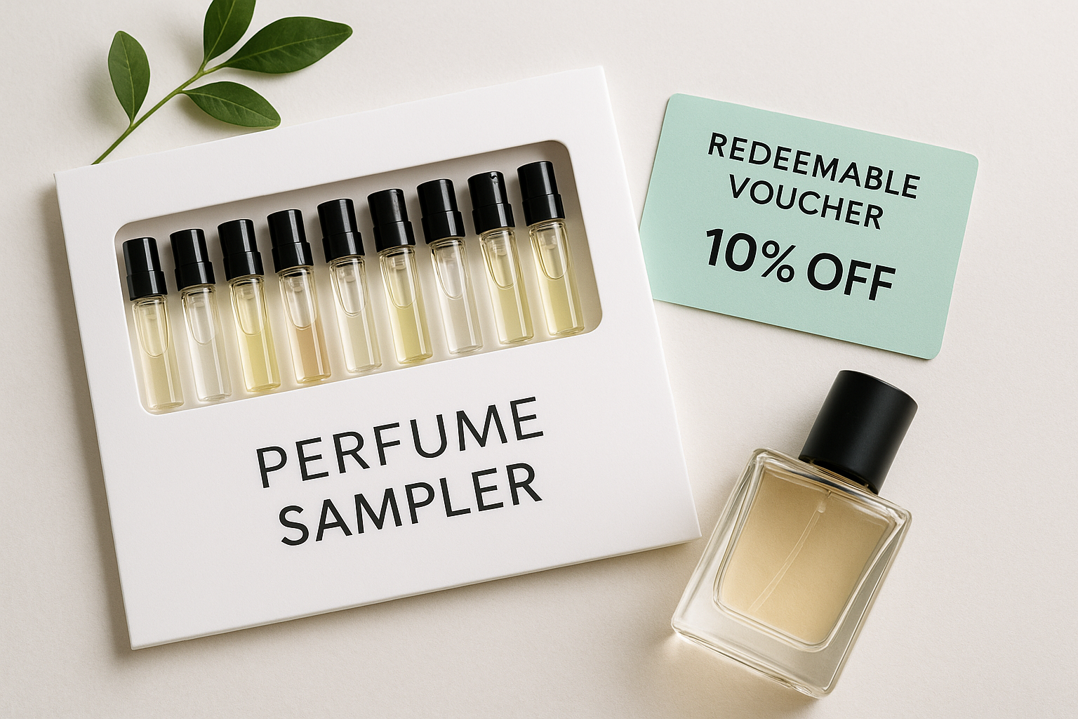 4. Women's perfume sampler with redeemable voucher