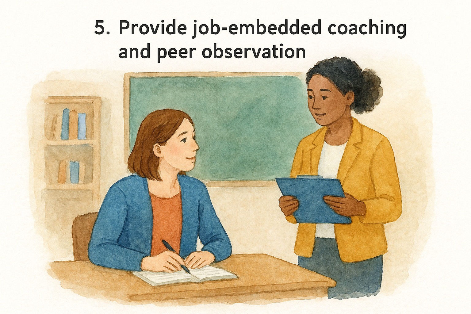 5. Provide job-embedded coaching and peer observation