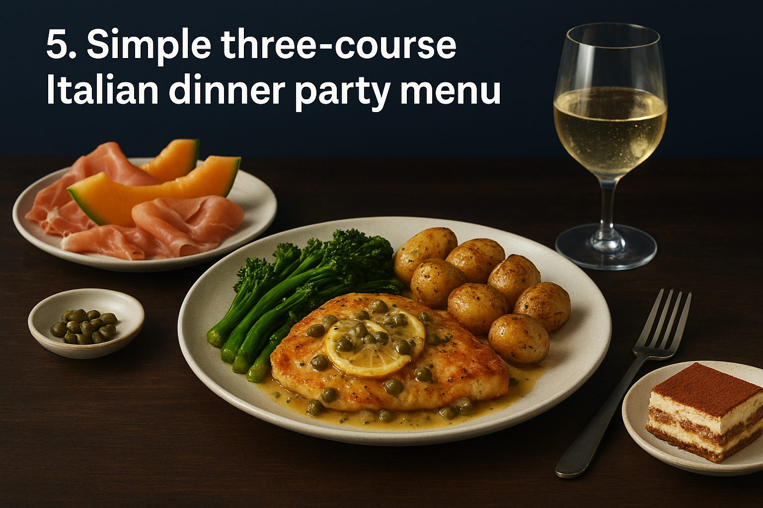 5. Simple three-course Italian dinner party menu