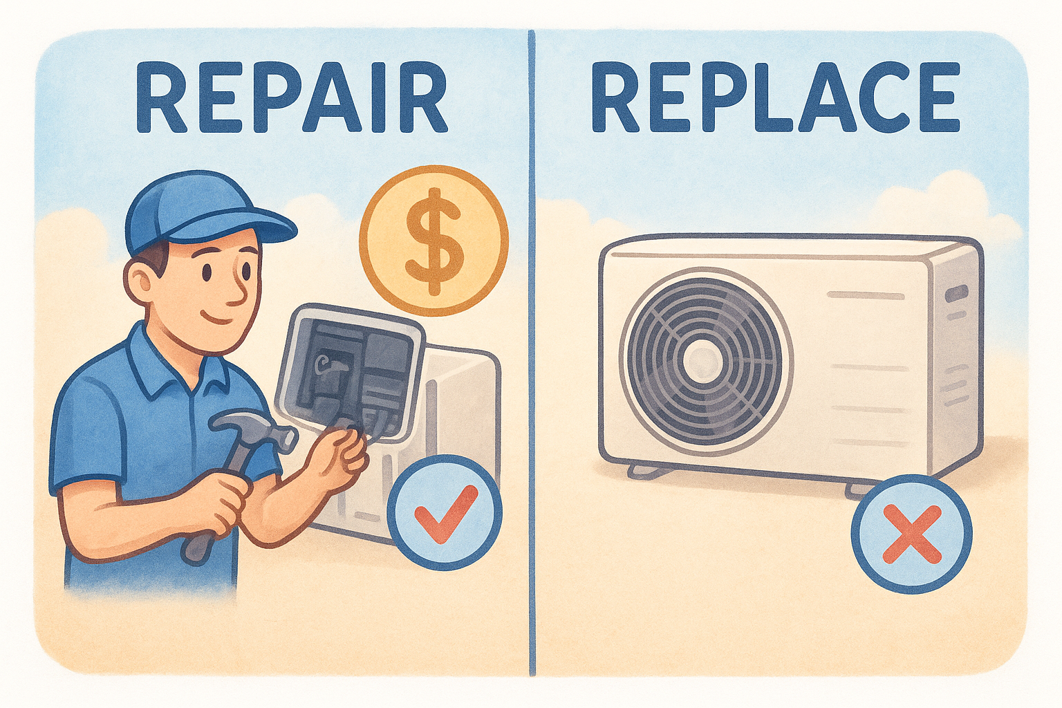 Repair vs replace decision rules