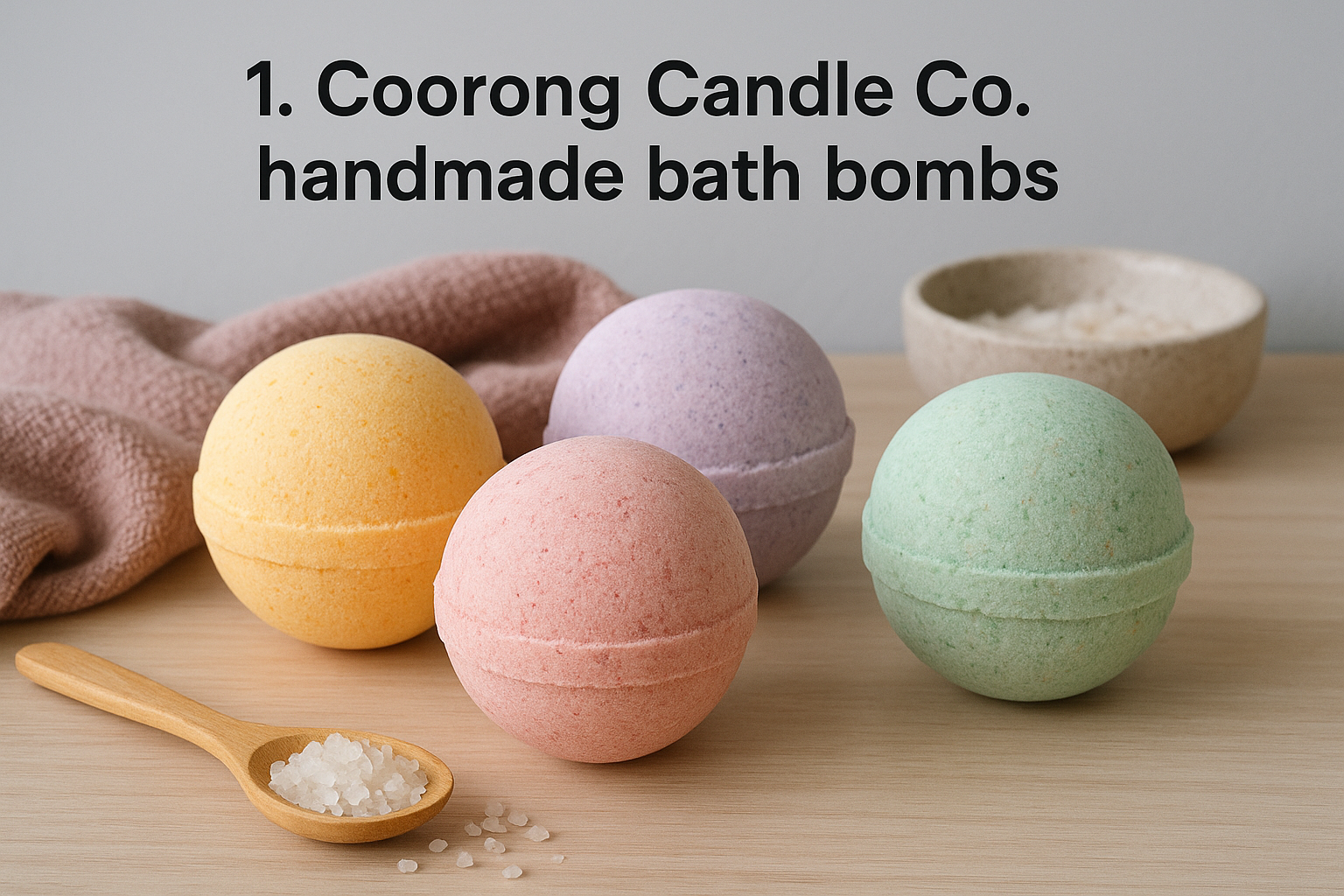 1. Coorong Candle Co. handmade bath bombs